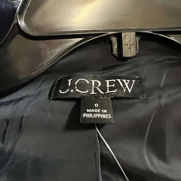 J.Crew $198  Women's Going-Out Blazer in Stretch Twill Size 0 Navy H2743 - Picture 7 of 7